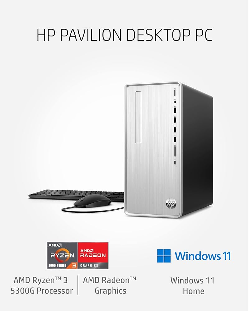 Amazon.com: HP Pavilion Desktop PC, AMD Ryzen 3 5300G, 4 GB